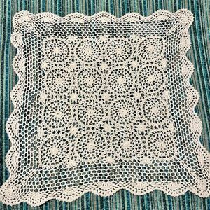 Elegant Cream Crochet Lace Doily